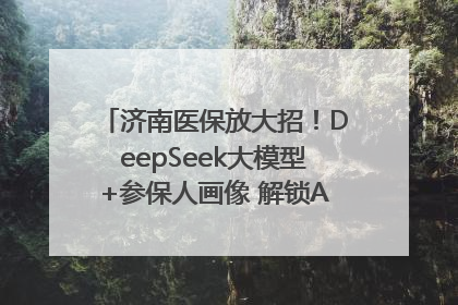 济南医保放大招！DeepSeek大模型+参保人画像 解锁AI医保管家新体验