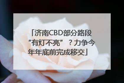 济南CBD部分路段“有灯不亮”？力争今年年底前完成移交