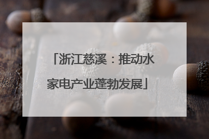 浙江慈溪：推动水家电产业蓬勃发展
