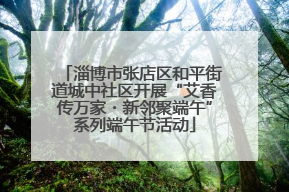淄博市张店区和平街道城中社区开展“艾香传万家・新邻聚端午”系列端午节活动