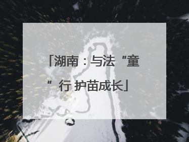湖南：与法“童”行 护苗成长