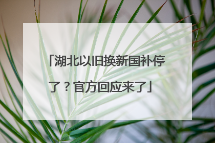 湖北以旧换新国补停了？官方回应来了