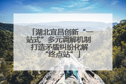 湖北宜昌创新“一站式”多元调解机制 打造矛盾纠纷化解“终点站”