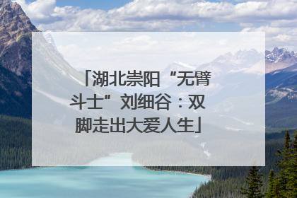 湖北崇阳“无臂斗士”刘细谷：双脚走出大爱人生