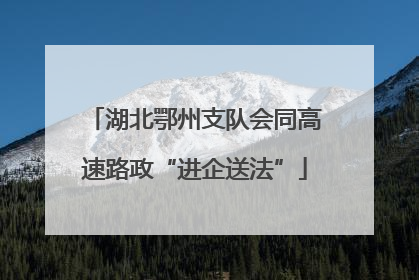湖北鄂州支队会同高速路政“进企送法”