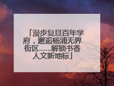 漫步复旦百年学府，邂逅杨浦无界街区……解锁书香人文新地标
