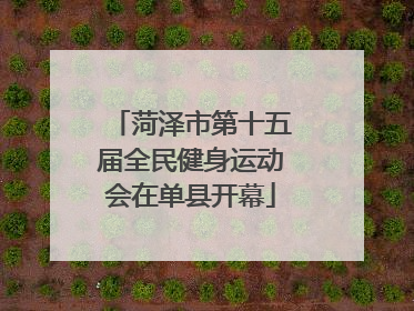 菏泽市第十五届全民健身运动会在单县开幕