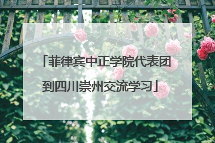 菲律宾中正学院代表团到四川崇州交流学习