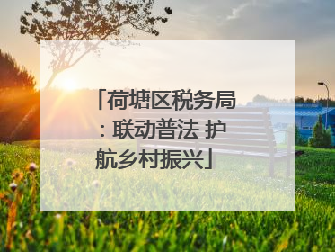 荷塘区税务局：联动普法 护航乡村振兴