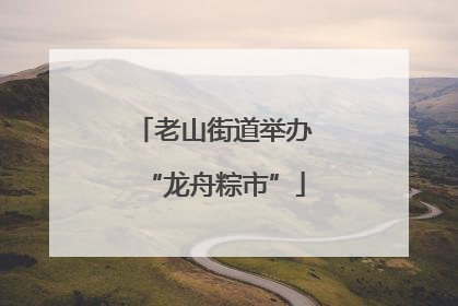老山街道举办“龙舟粽市”