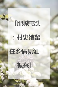 肥城屯头：村史馆留住乡情见证振兴