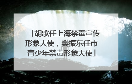 胡歌任上海禁毒宣传形象大使，樊振东任市青少年禁毒形象大使