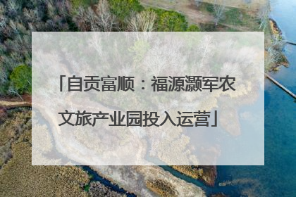 自贡富顺：福源灏军农文旅产业园投入运营
