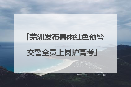 芜湖发布暴雨红色预警 交警全员上岗护高考