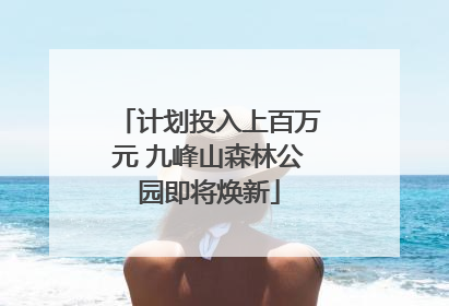计划投入上百万元 九峰山森林公园即将焕新