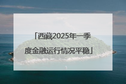 西藏2025年一季度金融运行情况平稳