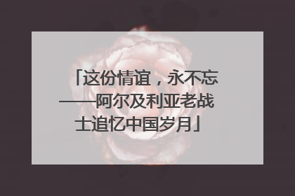 这份情谊，永不忘——阿尔及利亚老战士追忆中国岁月