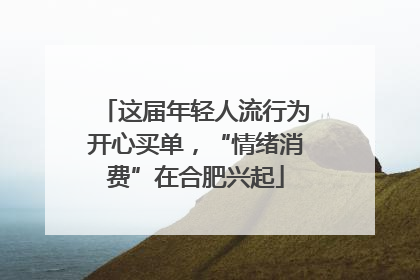 这届年轻人流行为开心买单，“情绪消费”在合肥兴起