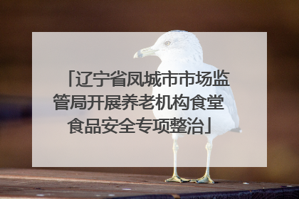 辽宁省凤城市市场监管局开展养老机构食堂食品安全专项整治