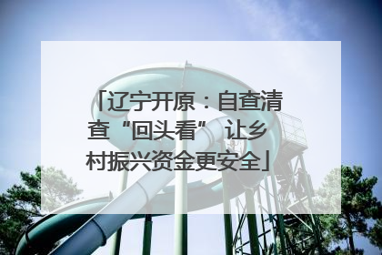 辽宁开原：自查清查“回头看” 让乡村振兴资金更安全
