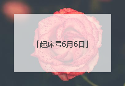 起床号6月6日