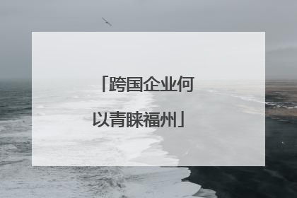 跨国企业何以青睐福州