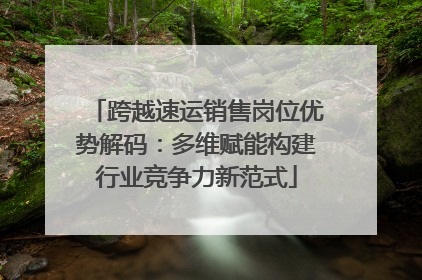 跨越速运销售岗位优势解码：多维赋能构建行业竞争力新范式