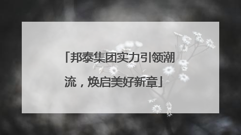 邦泰集团实力引领潮流，焕启美好新章