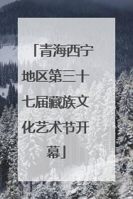 青海西宁地区第三十七届藏族文化艺术节开幕