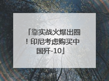 靠实战火爆出圈！印尼考虑购买中国歼-10