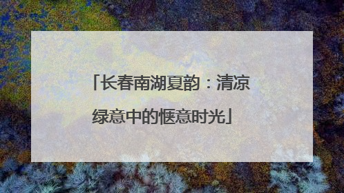 长春南湖夏韵：清凉绿意中的惬意时光