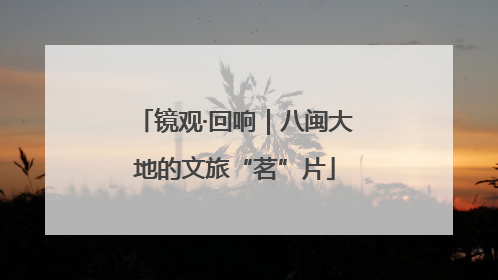 镜观·回响｜八闽大地的文旅“茗”片