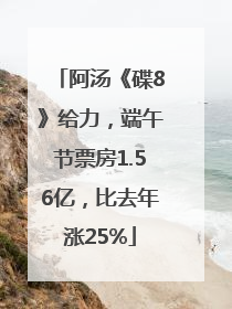 阿汤《碟8》给力，端午节票房1.56亿，比去年涨25%