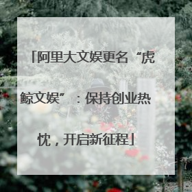阿里大文娱更名“虎鲸文娱”：保持创业热忱，开启新征程