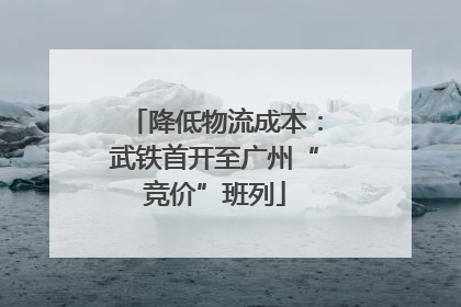 降低物流成本：武铁首开至广州“竞价”班列