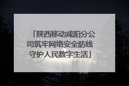 陕西移动咸阳分公司筑牢网络安全防线守护人民数字生活