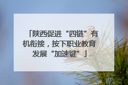 陕西促进“四链”有机衔接，按下职业教育发展“加速键”