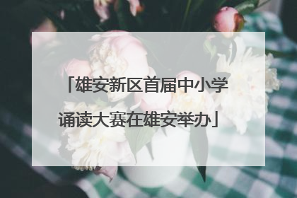 雄安新区首届中小学诵读大赛在雄安举办