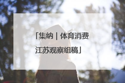 集纳｜体育消费江苏观察组稿