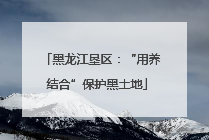 黑龙江垦区：“用养结合”保护黑土地