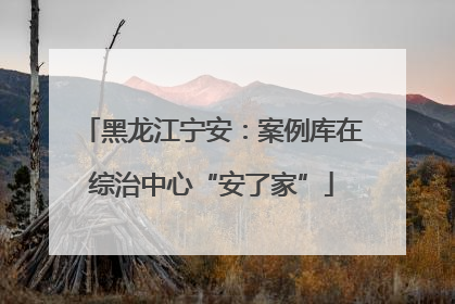 黑龙江宁安：案例库在综治中心“安了家”