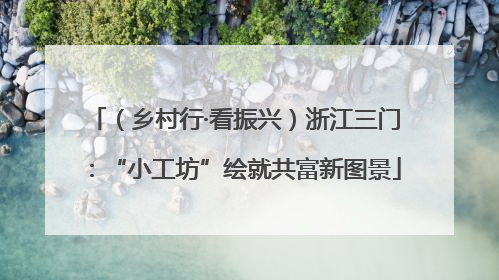 （乡村行·看振兴）浙江三门：“小工坊”绘就共富新图景