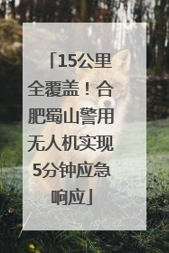 15公里全覆盖！合肥蜀山警用无人机实现5分钟应急响应