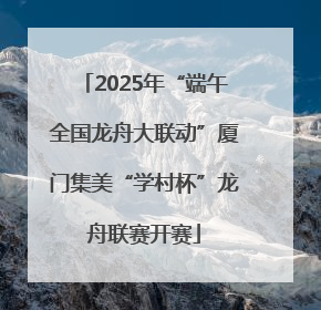 2025年“端午全国龙舟大联动”厦门集美“学村杯”龙舟联赛开赛
