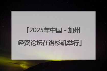 2025年中国－加州经贸论坛在洛杉矶举行