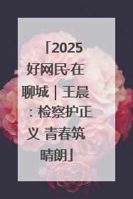 2025好网民·在聊城｜王晨：检察护正义 青春筑晴朗