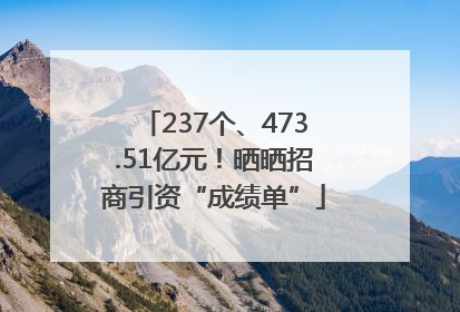 237个、473.51亿元！晒晒招商引资“成绩单”