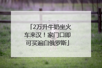 2万升牛奶坐火车来汉！家门口即可买遍白俄罗斯
