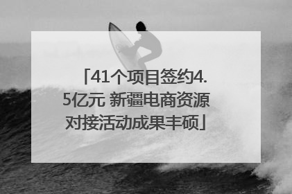 41个项目签约4.5亿元 新疆电商资源对接活动成果丰硕