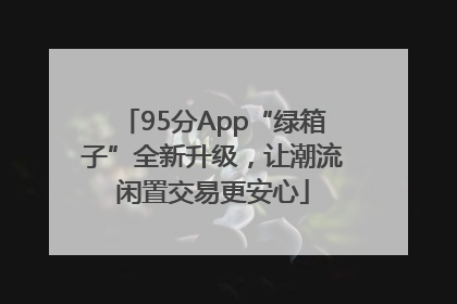 95分App“绿箱子”全新升级，让潮流闲置交易更安心